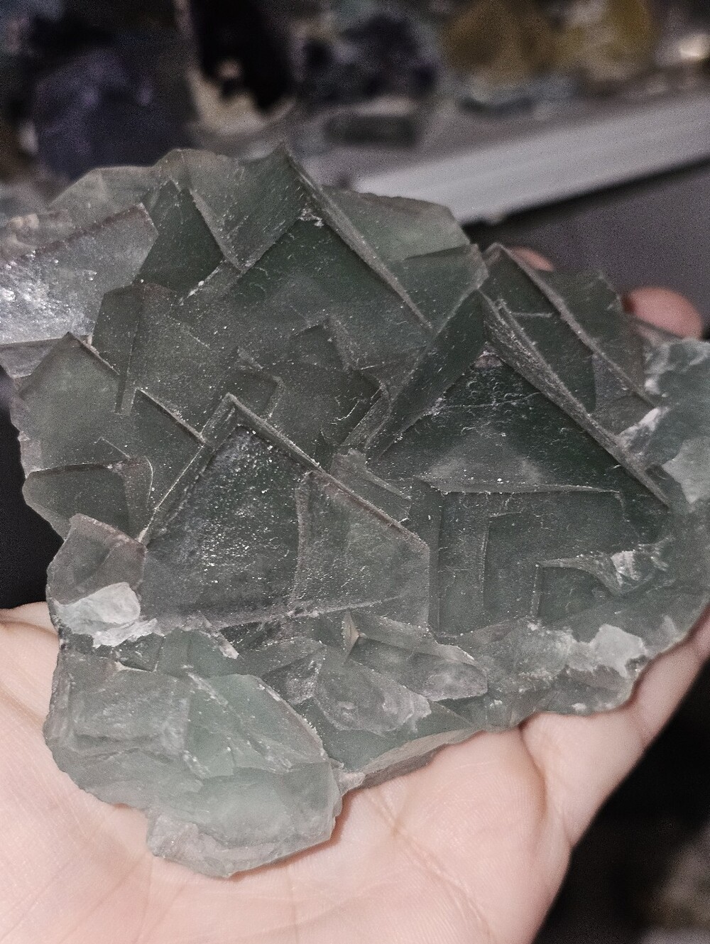 Green Fluorite Crystal Cluster - Y
